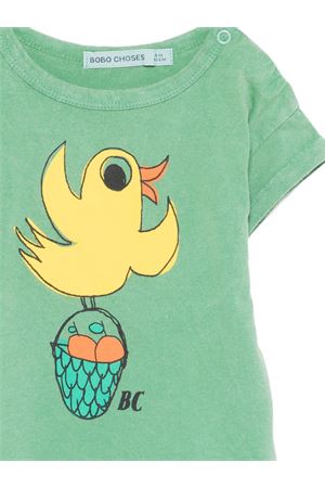 t-shirt in cotone verde BOBO CHOSES KIDS | B126AB014.